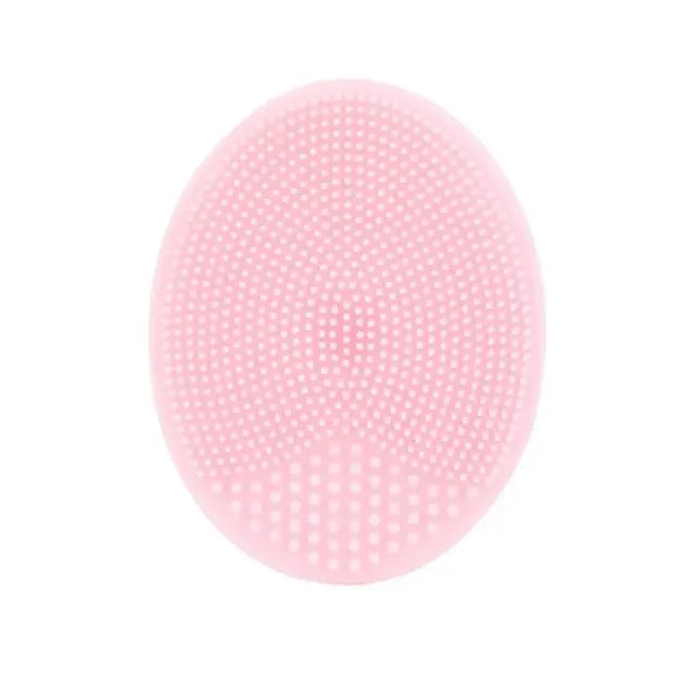 Silicone Face Wash Brush Clean Pores Baby Shampoo Brush Baby Bath Brush Soft Hair Round Shampoo Comb Home Use Peaceful Pleasures Health and Wellness Pink