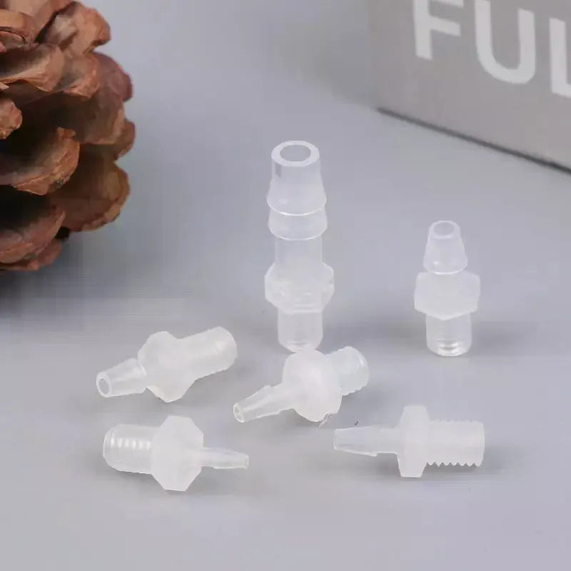 PP Plastic Hose Joint Adapter Air Valve Connector 10 Pack