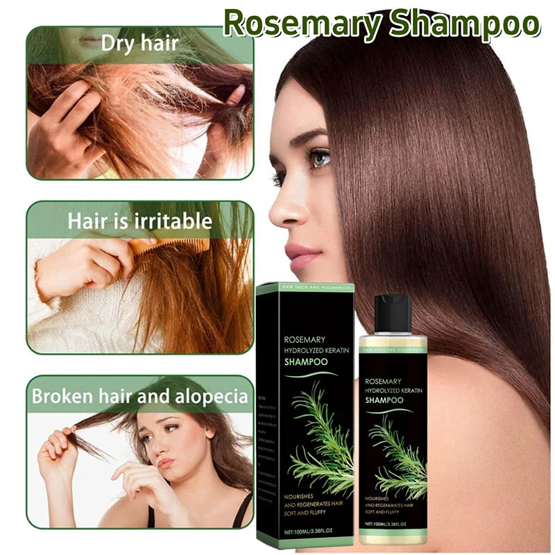 Rosemary Shampoo Herbal Extracts Daily Scalp Cleansing Oil Control Volumizing Smoothing & Nourishing Strong Hair Roots Shampoo Peaceful Pleasures Health and Wellness