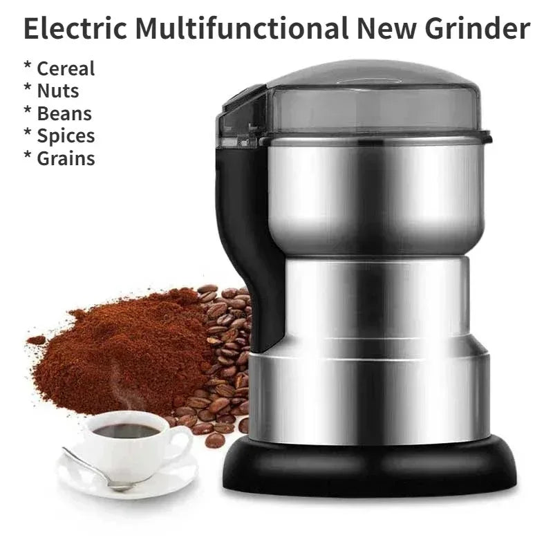 Electric Multifunctional New Coffee Grinder Machine For Home Grinding Beans Cereal Nuts Spices Grains Peaceful Pleasures Health and Wellness