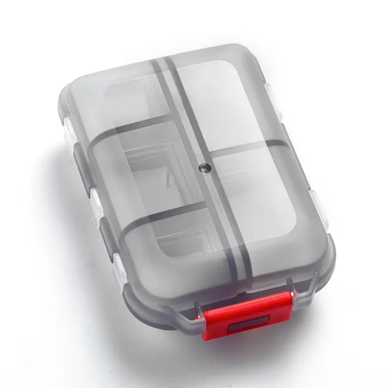 JUSTLANG Weekly 14 Grids 7 Days Pill Box Portable Travel Cases Organizer Pill Container Storage Tablets Vitamin Medicine Peaceful Pleasures Health and Wellness grey
