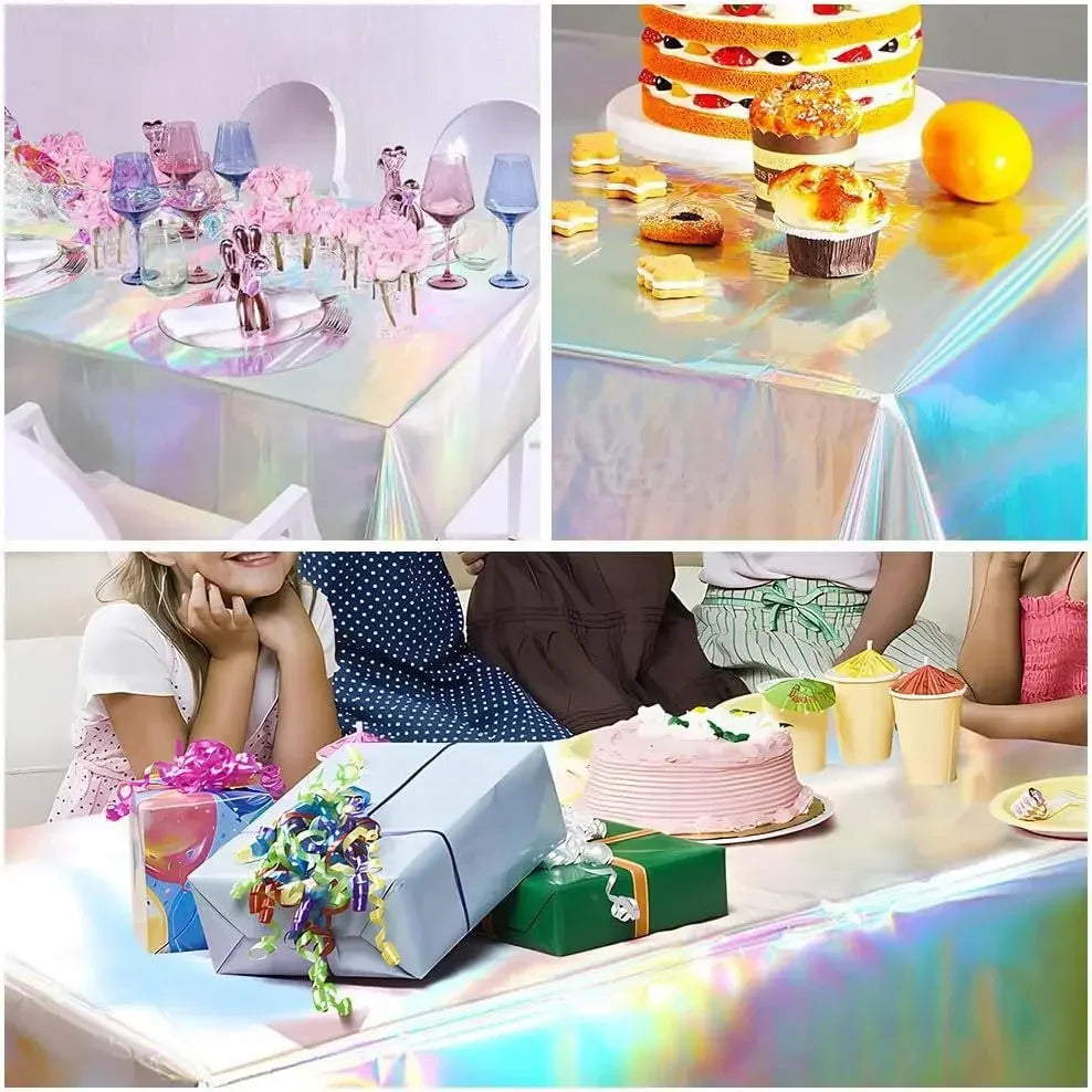 Rainbow Disposable Party Tablecloths – Birthday & Event Decor