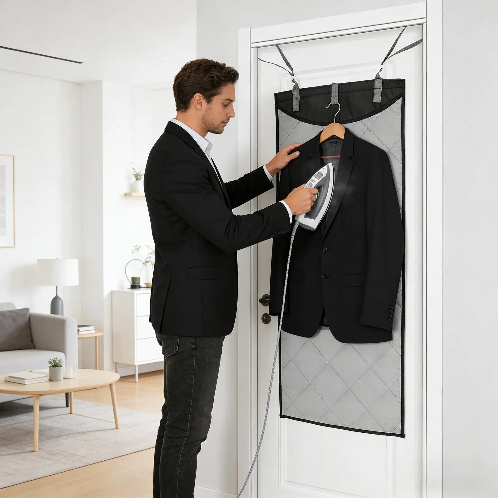 Over Door Garment Steamer Pad | Heat Resistant Ironing Station Door Ironing Pad Peaceful Pleasures Health and Wellness