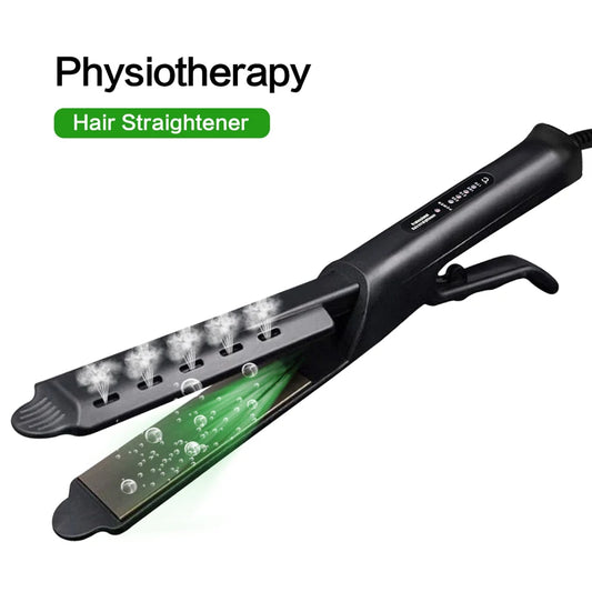 Hair straightener with steam function Electric LCD back Hot Sale stream dry flat iron professional hair straightener Peaceful Pleasures Health and Wellness