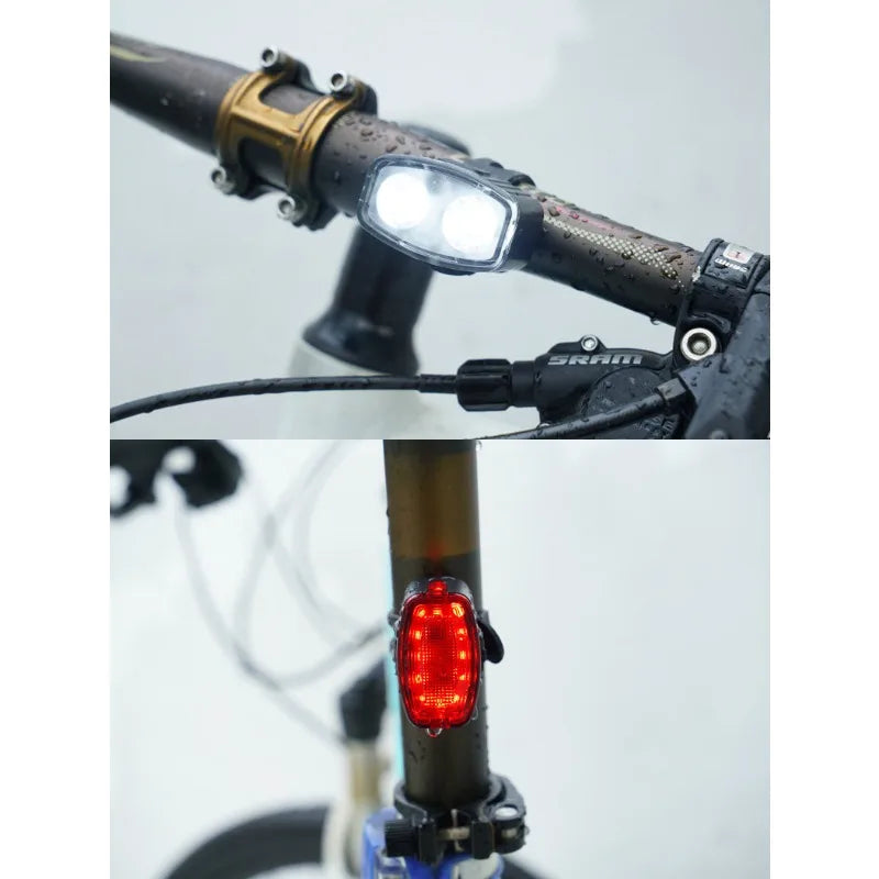 Bike Headlight & Tail Light Set – USB-C, IPX5 Waterproof Bike Light Set Peaceful Pleasures Health and Wellness