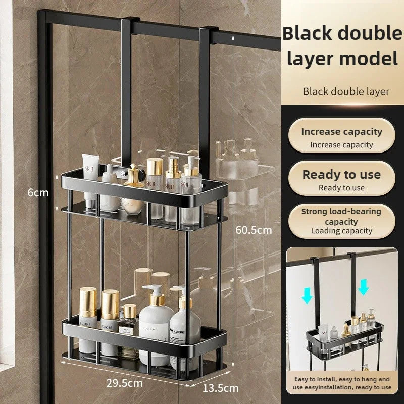 Over The Door Shower Caddy – Double Layer Bathroom Storage Rack