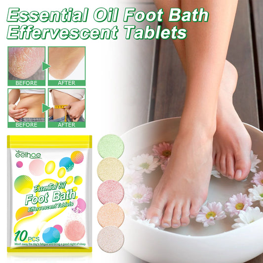 10-Pack Herbal Fizzy Foot Soak Tablets | Spa Foot Bath Foot Soak Tablets Peaceful Pleasures Health and Wellness