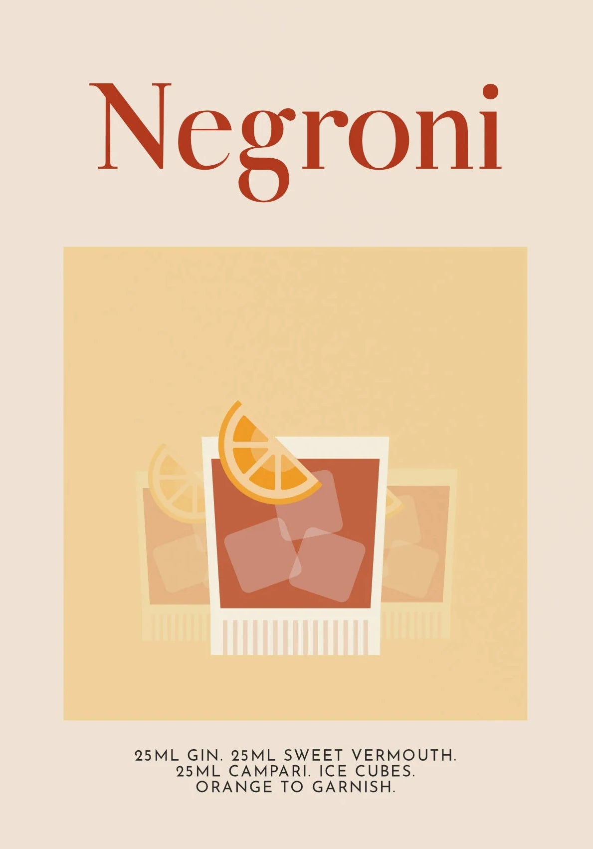 Retro Cocktail Alcohol Drink Poster Aperol Spritz Espresso Martini Canvas Printing Wall Art Vintage Bar Recipe Kitchen Decor Peaceful Pleasures Health and Wellness DM43-1 30x40cm Unframed