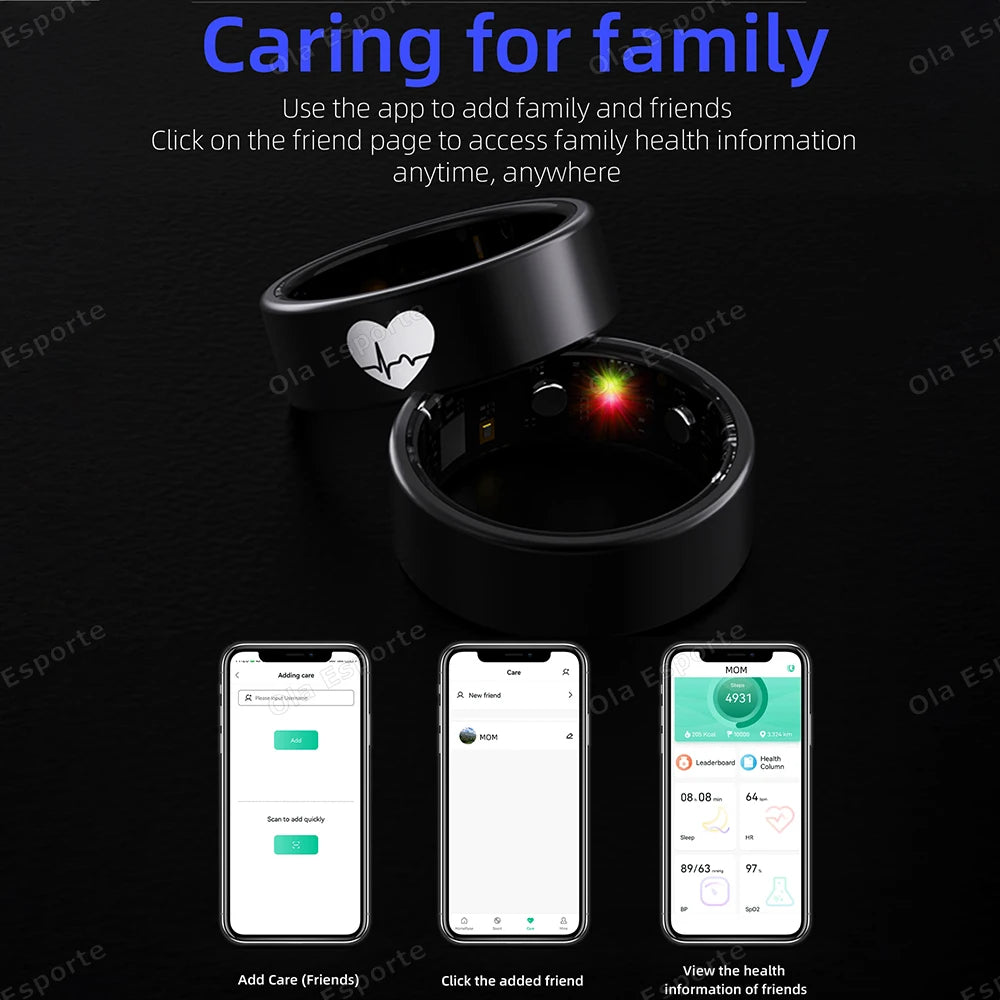 ECG Smart Ring – Heart Rate, Blood Pressure & Sleep Tracker