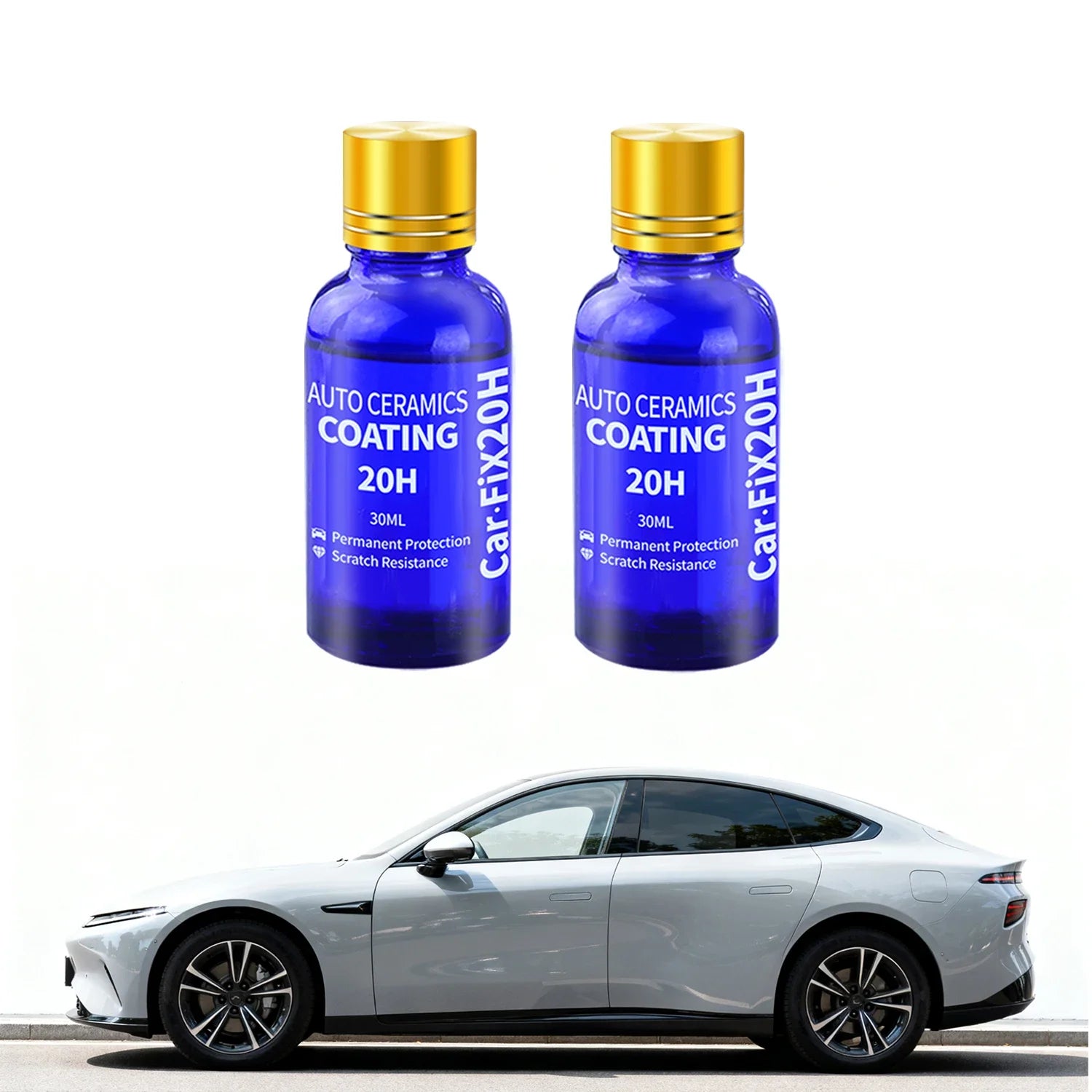 2Pcs 20H Ceramics for Car Polish Liquid Ceramic Coat Hydrophobic Glass Coating Paint Protective Foil Care Anti-scratch Auto Wax Peaceful Pleasures Health and Wellness