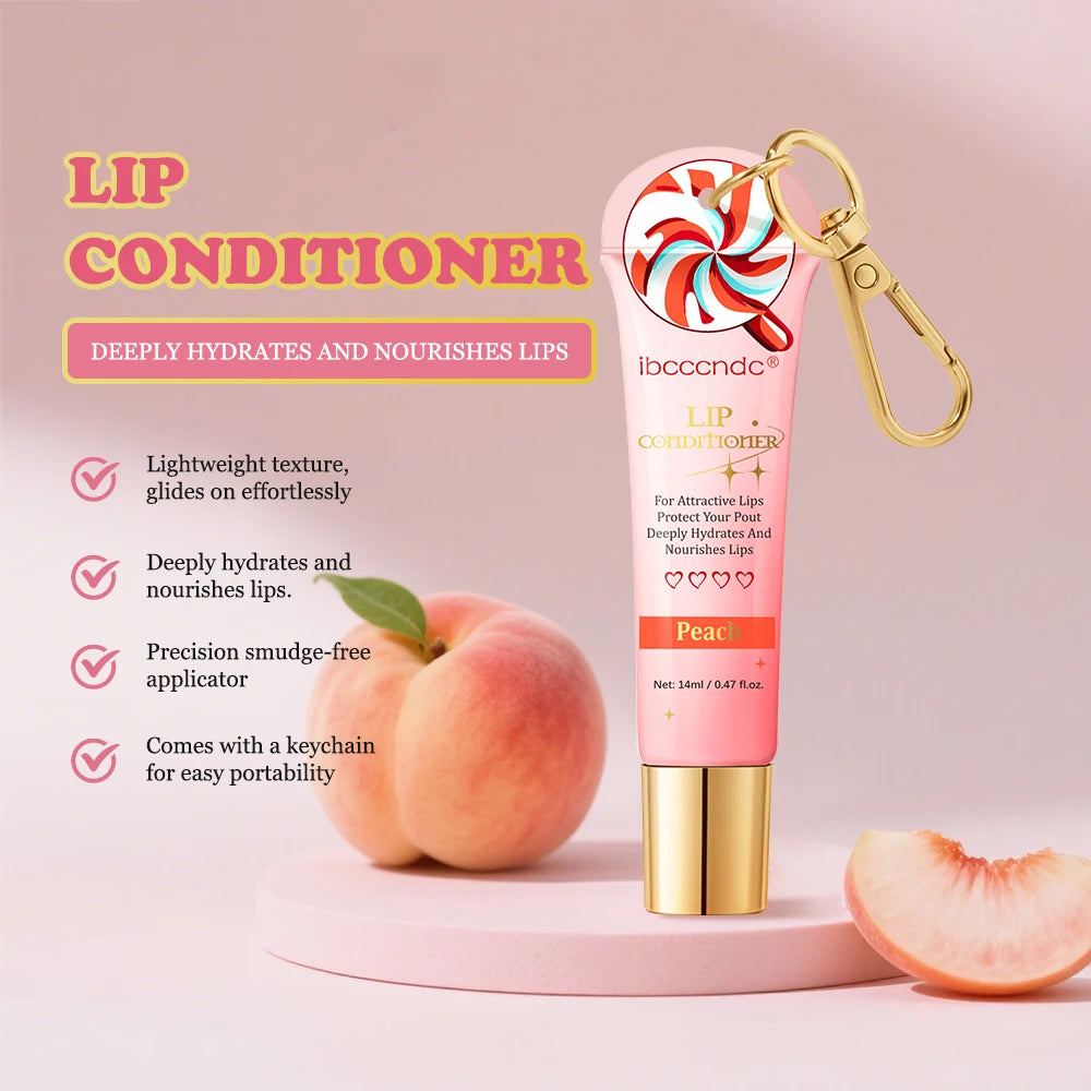 Bad Babe Lip Combo Peach and Clear Lip Gloss Combo with A Keychain Long Lasting Moisturizing Nourish Hydration Plumper Set Peaceful Pleasures Health and Wellness