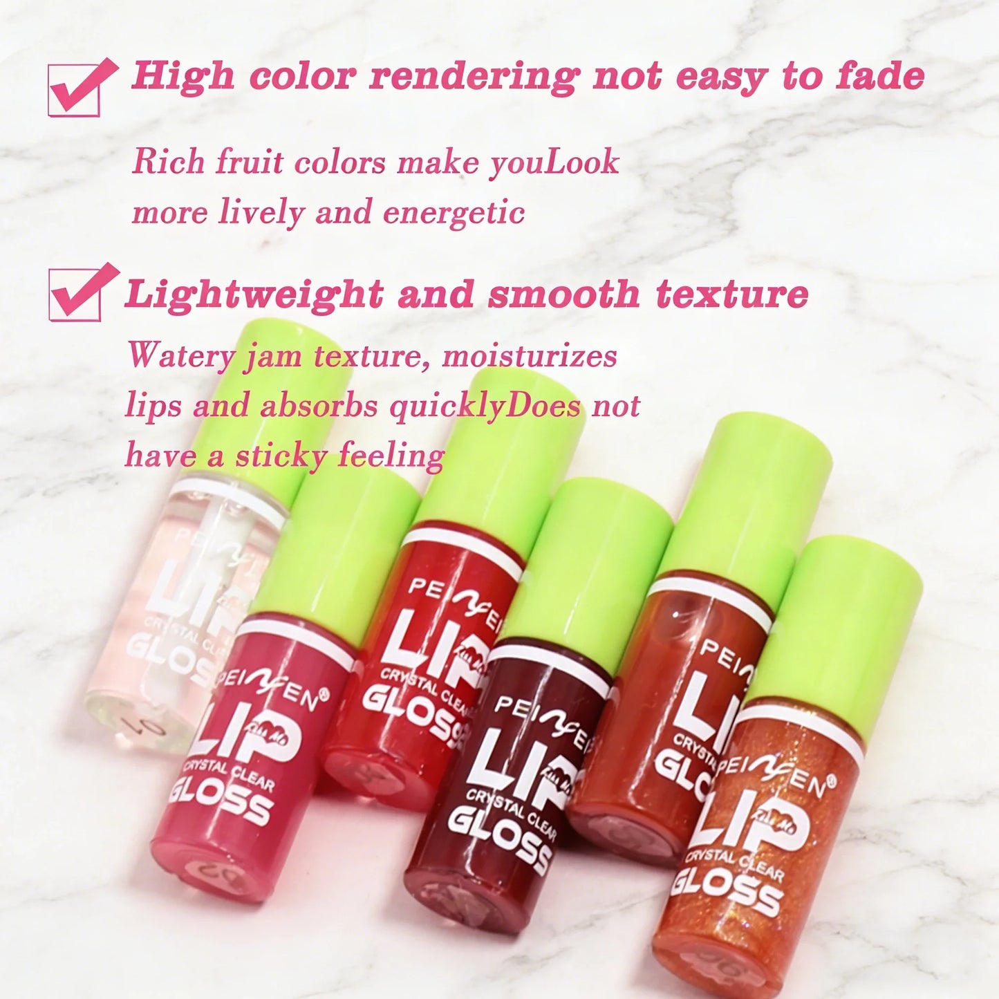 6-Piece Moisturizing Lip Gloss & Oil Set – Reduces Lip Lines