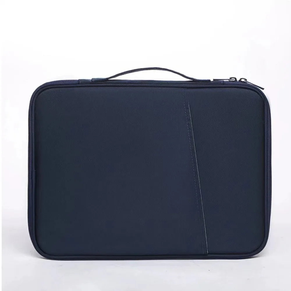 With Handle Portable Laptop Bags Lightweight Ultra Thin Laptop Case Soft Material Dual Zipper Computer Notebook Sleeve Peaceful Pleasures Health and Wellness Navy Blue 13-inch