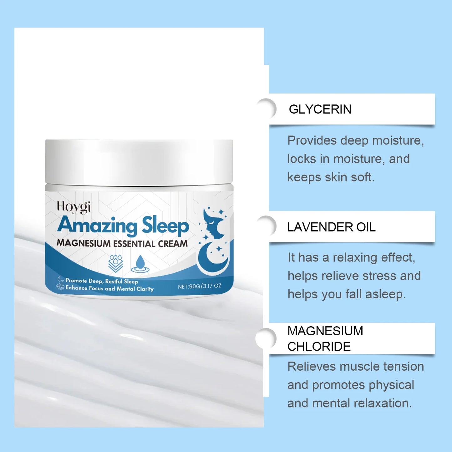 Magnesium Body Cream – Sleep Aid, Muscle Relief & Hydration