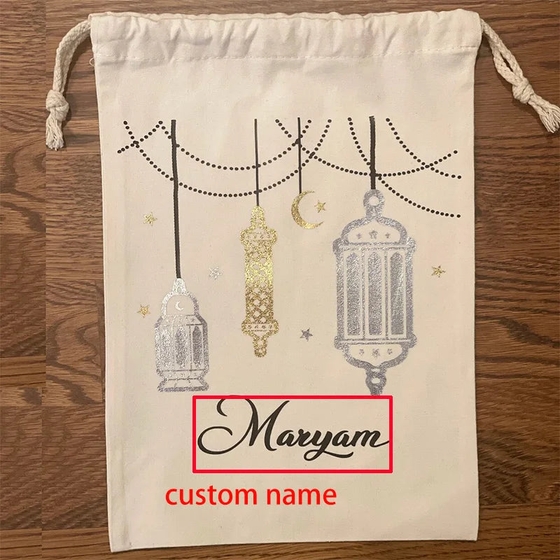 Personalised Ramadan Eid Mubarak Gift Sack | Lantern Décor Bag