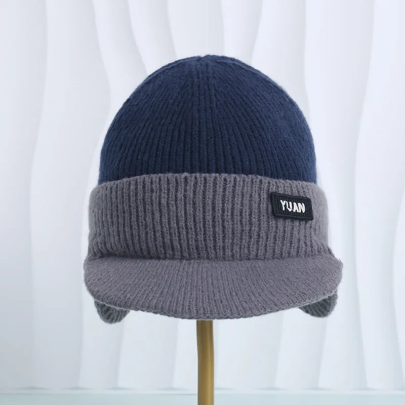 Winter Thermal Knit Baseball Cap | Ear Protection Beanie
