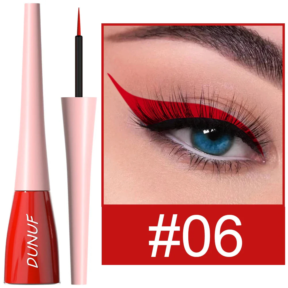DUNUF Waterproof Liquid Eyeliner – Smudge-Proof, 8+ Colors
