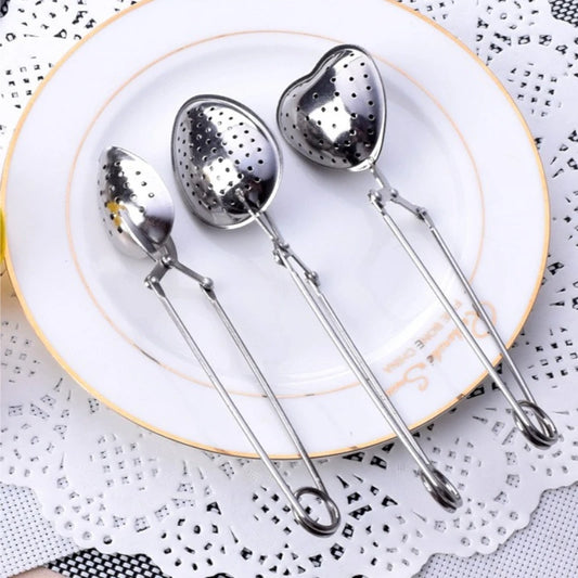 New stainless steel heart-shaped tea tongs/infuser/strainer - tea accessories for home tea ceremony Peaceful Pleasures Health and Wellness