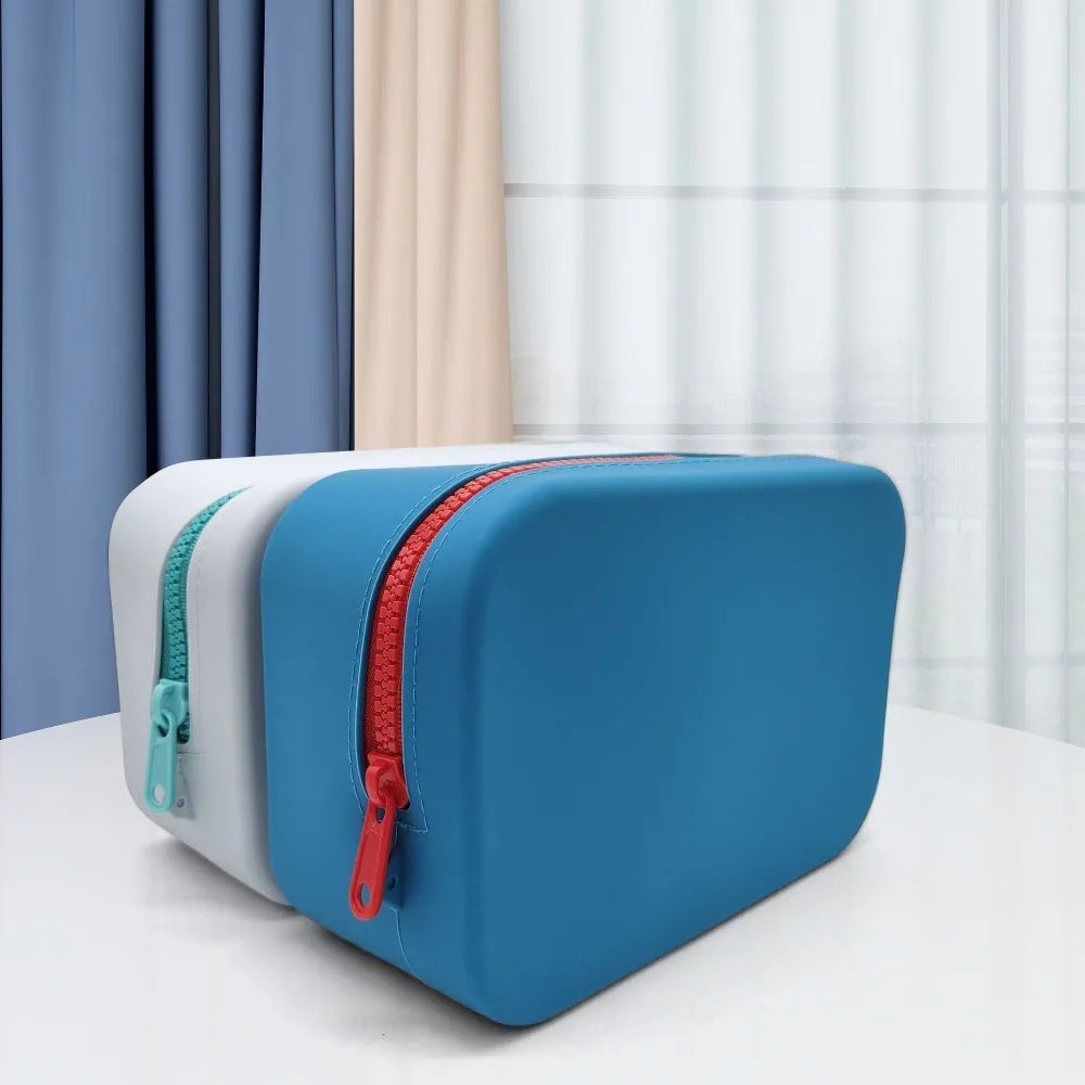 Portable Large Capacity Silicone Coin Purse Waterproof Zipper Lipstick Bags Data Line ID Credit Card Holder Peaceful Pleasures Health and Wellness