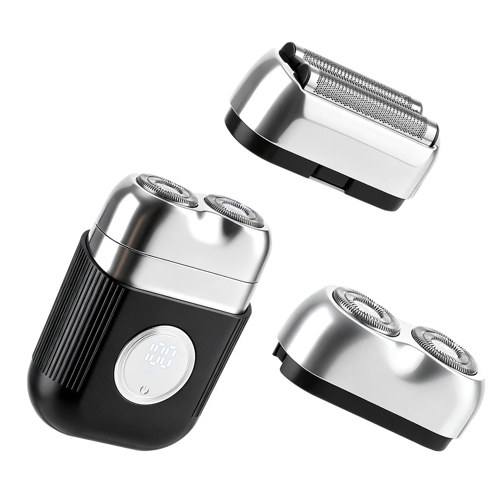 Men Electric Shaver Foil Razor Triple Floating Blades 9000 Rpm High Speed Motor Wet/Dry Travel Reciprocating Facial Hair Trimmer Peaceful Pleasures Health and Wellness