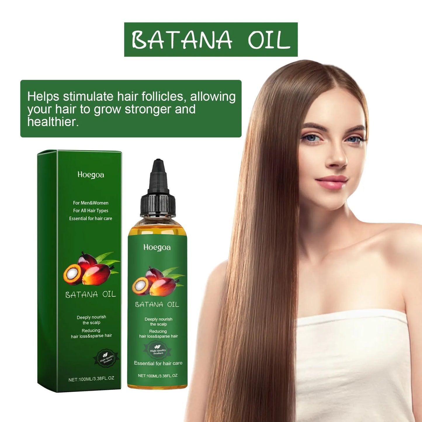 HOEGOA Batana Hair Oil – Strengthen, Thicken & Smooth 100ml