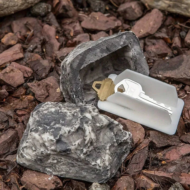 Fake Rock Key Hider – Outdoor Hidden Key Storage Box