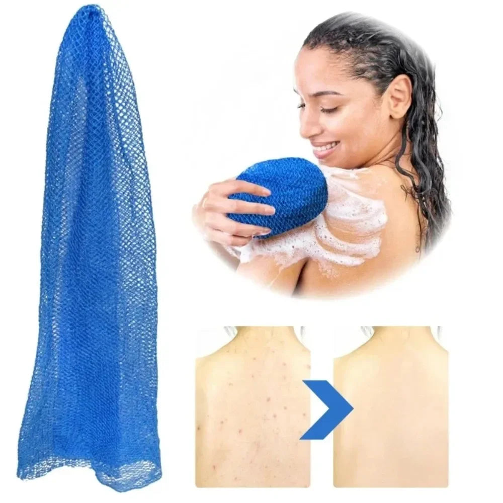 Exfoliating African Net Bath Sponge & Loofah Washcloth – Double-Sided Shower Scrubber for Smooth Skin (1/3 Pcs) Peaceful Pleasures Health and Wellness