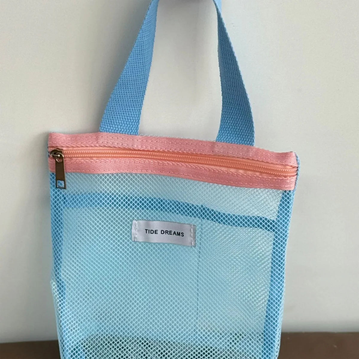 1Pcs Mesh Makeup Toiletry Storage Bags Handbags Portable Travel Washing Body Shower Tools Organizer Cosmetic Organizer Pouch Peaceful Pleasures Health and Wellness Blue