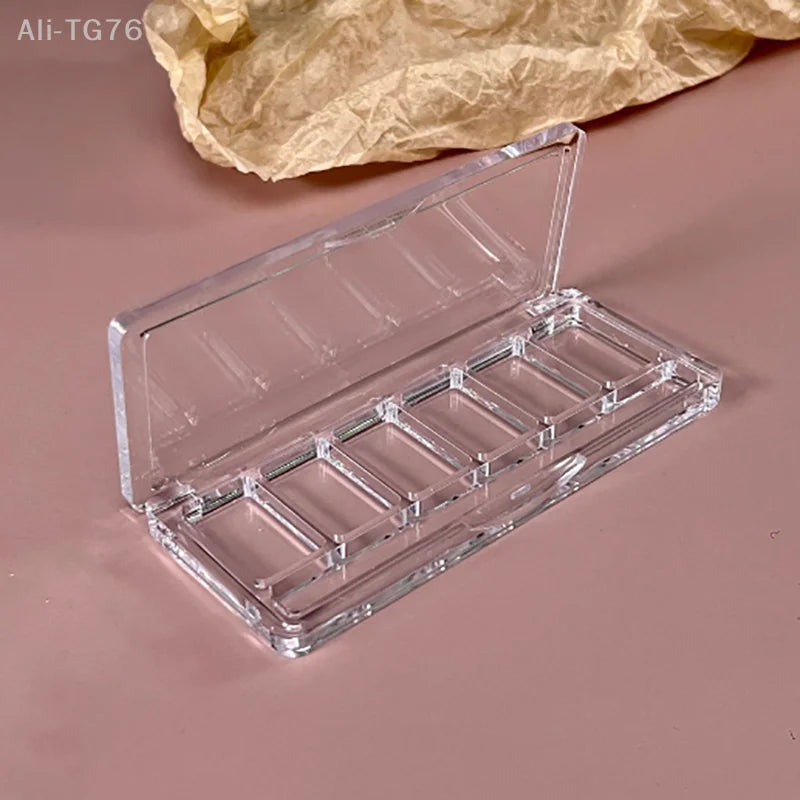 6-Grid Refillable Empty Makeup Palette for Eyeshadow & Blush