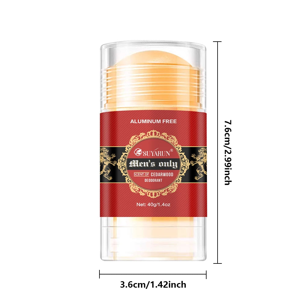 SUYARUN Men's Natural Deodorant Stick for Full Body Odor Protection, 48H Freshness, Sensitive Skin Safe, Travel-Friendly. Peaceful Pleasures Health and Wellness