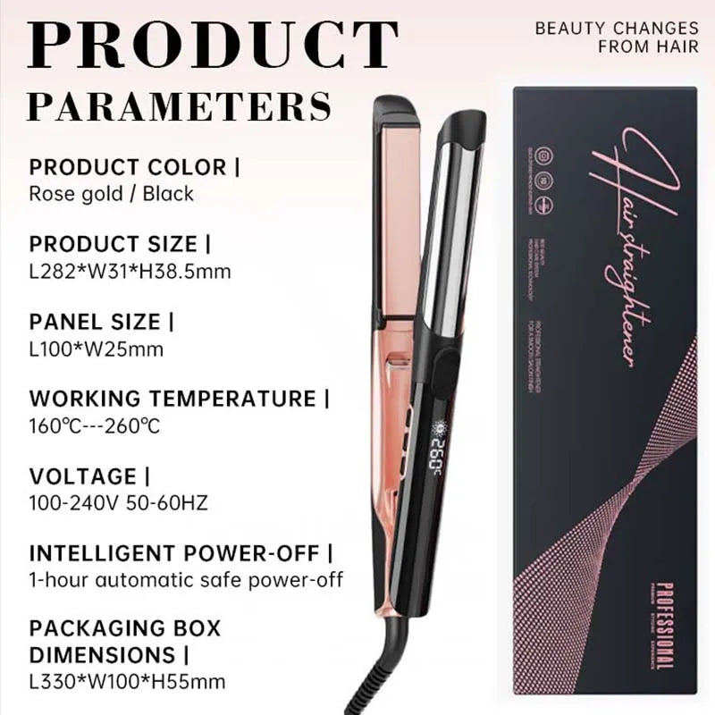 Hair Straightener and Curler 2 in 1 Flat Iron for Vibrating Electric Ceramic Hair Straightener Curler Peaceful Pleasures Health and Wellness
