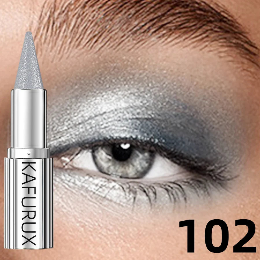 KAFURUX Metallic Glitter Eyeshadow Stick | 12 Colors, Waterproof