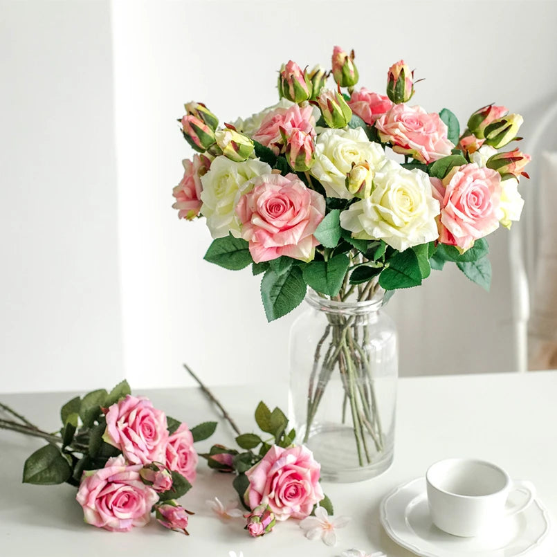 Artificial Silk Rose Bouquet for Home & Wedding Decor