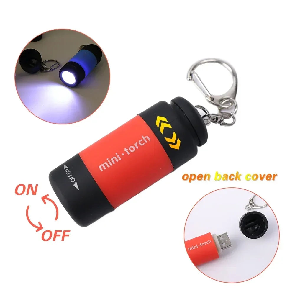 POCKETMAN Mini LED Keychain Flashlight | USB Rechargeable Torch
