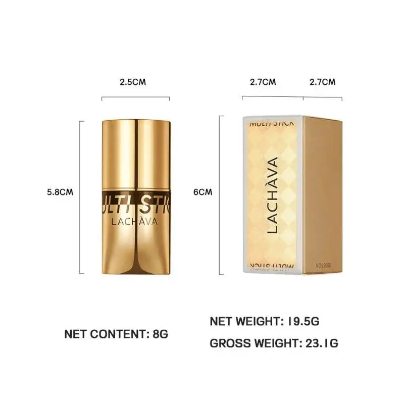 QiBest 3-in-1 Waterproof Blush Stick – Lips, Face & Eyes