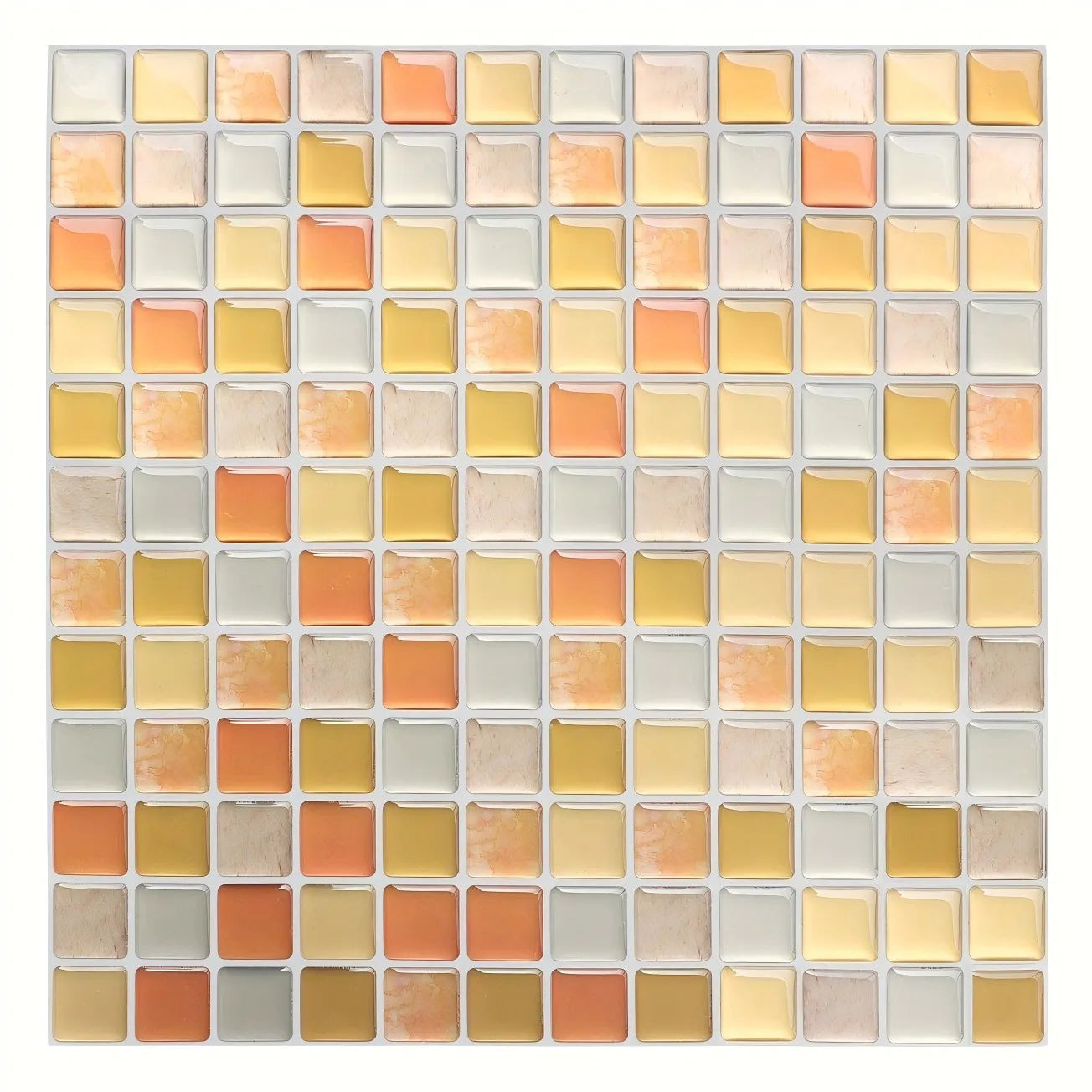 Mosaic kitchen oil-proof and high-temperature resistant 3D self-adhesive wall stickers, waterproof tile decoration for bathrooms Peaceful Pleasures Health and Wellness YJC014