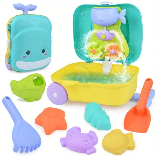 Beach Sand Toys Set for Toddlers | Animal Molds & Whale Case Sand & Beach Toy Set Peaceful Pleasures Health and Wellness