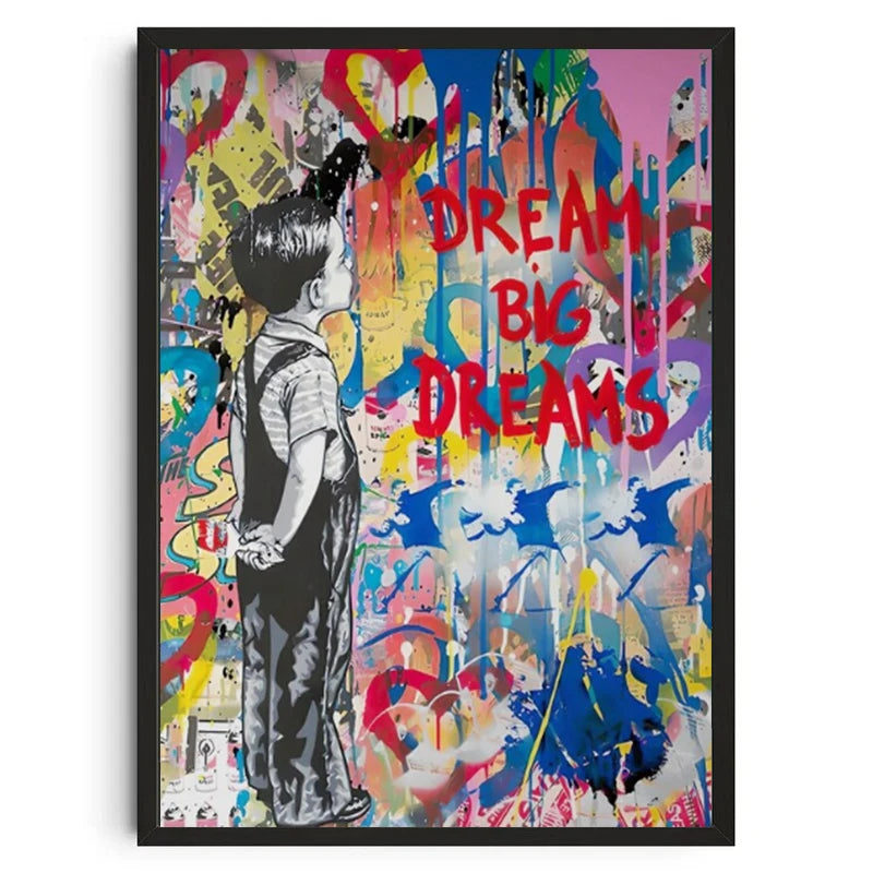 Graffiti Banksy Art Poster Banksy Image Series Printed Canvas Art Mural Used for Home Wall and Living Room Decoration, Framel Peaceful Pleasures Health and Wellness