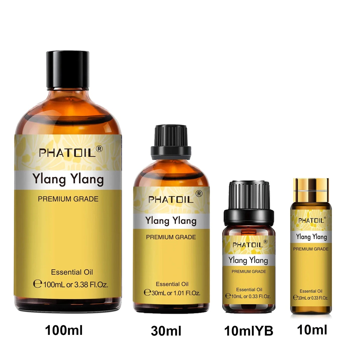 PHATOIL Pure Essential Oils – Aromatherapy Diffuser 10ml–100ml