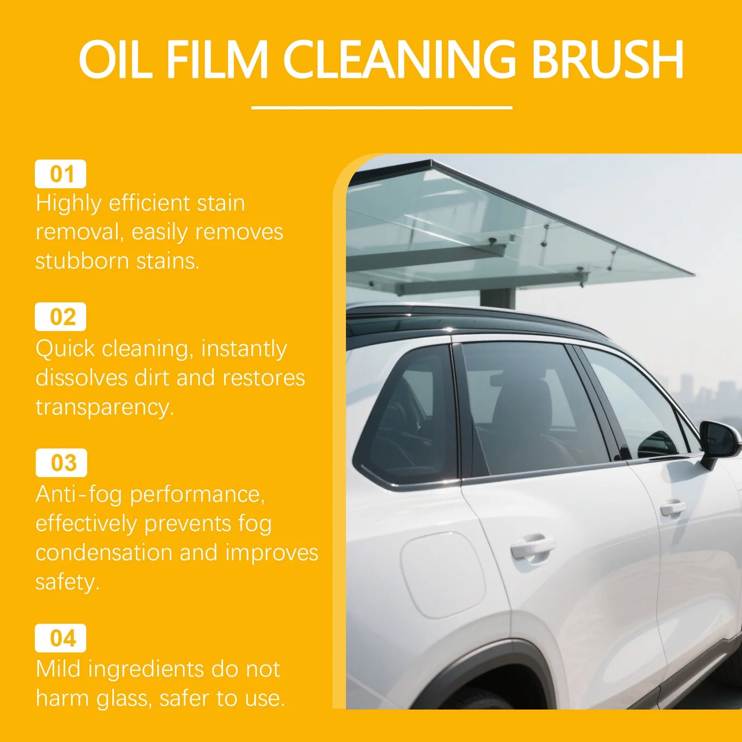 RayHong Car Windshield Oil Film Remover & Cleaning Brush 120ml