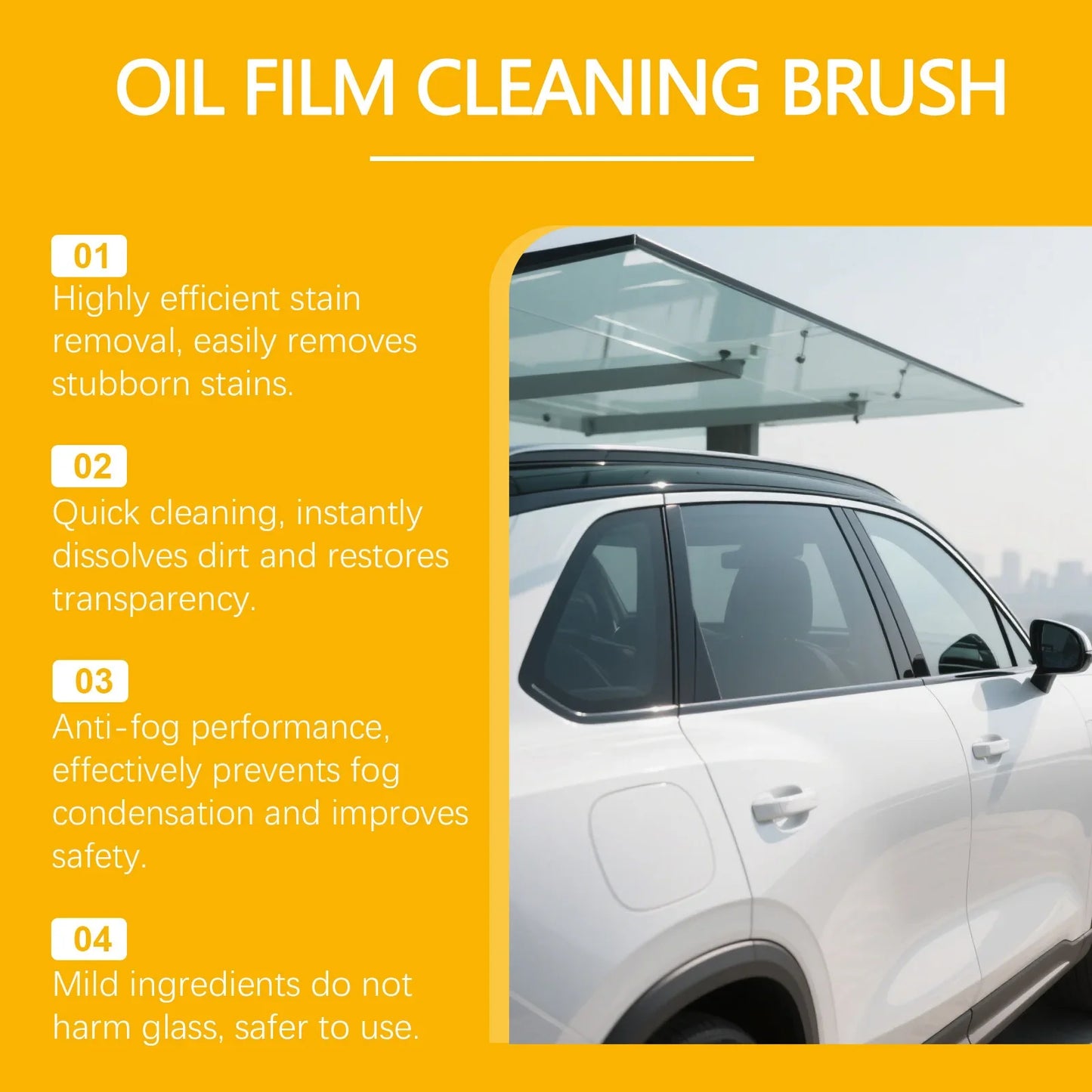 RayHong Car Windshield Oil Film Remover Brush | Glass Cleaner