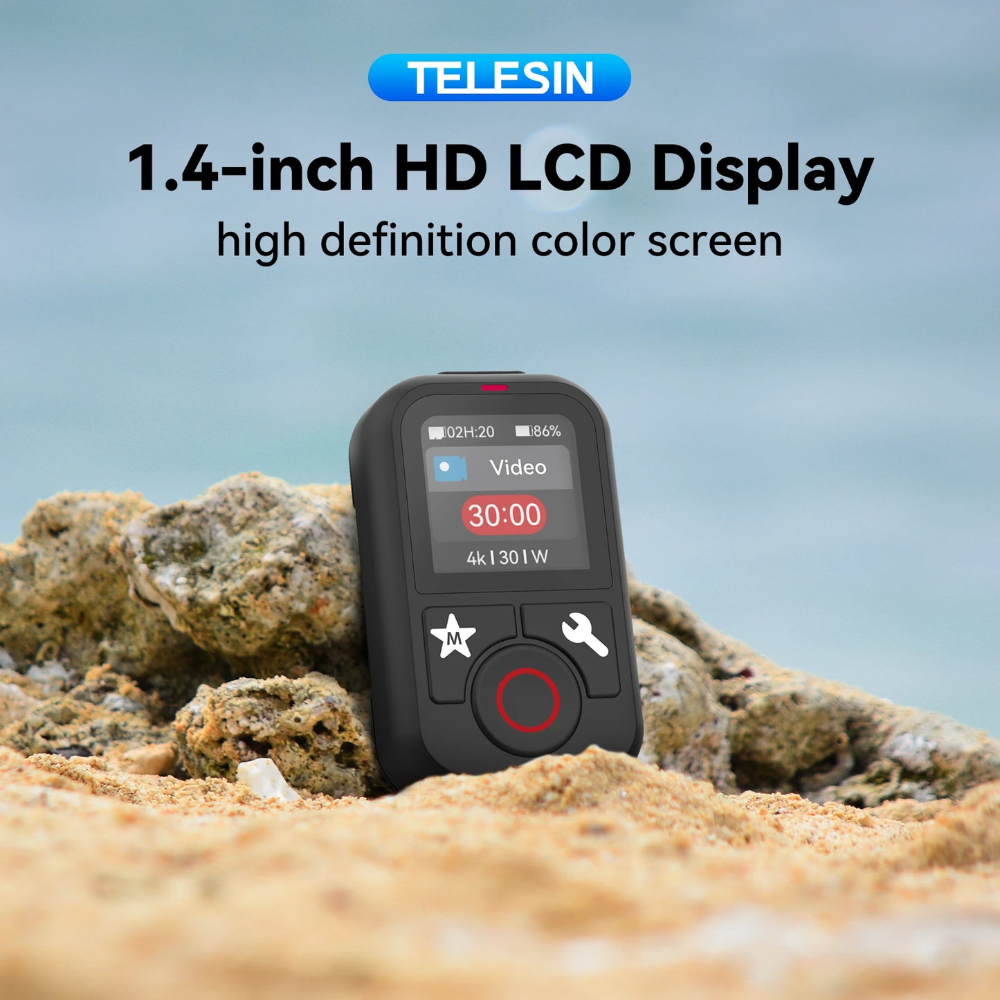 TELESIN T13 Waterproof Bluetooth Remote Control for GoPro Hero13 12 11 10 9 8 Max With Wrist Strap for Action Camera Accessories Peaceful Pleasures Health and Wellness