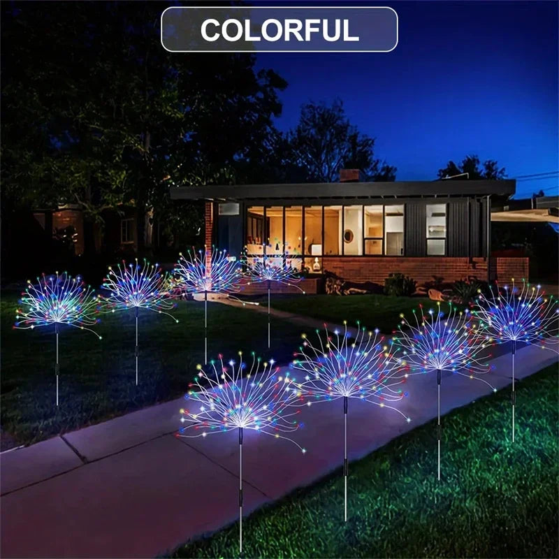 Solar Firework Fairy Lights 90-200 LED | 8 Modes, IP65 Outdoor
