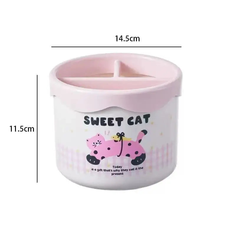 Cute Cartoon Makeup Brush Holder & Desktop Organizer