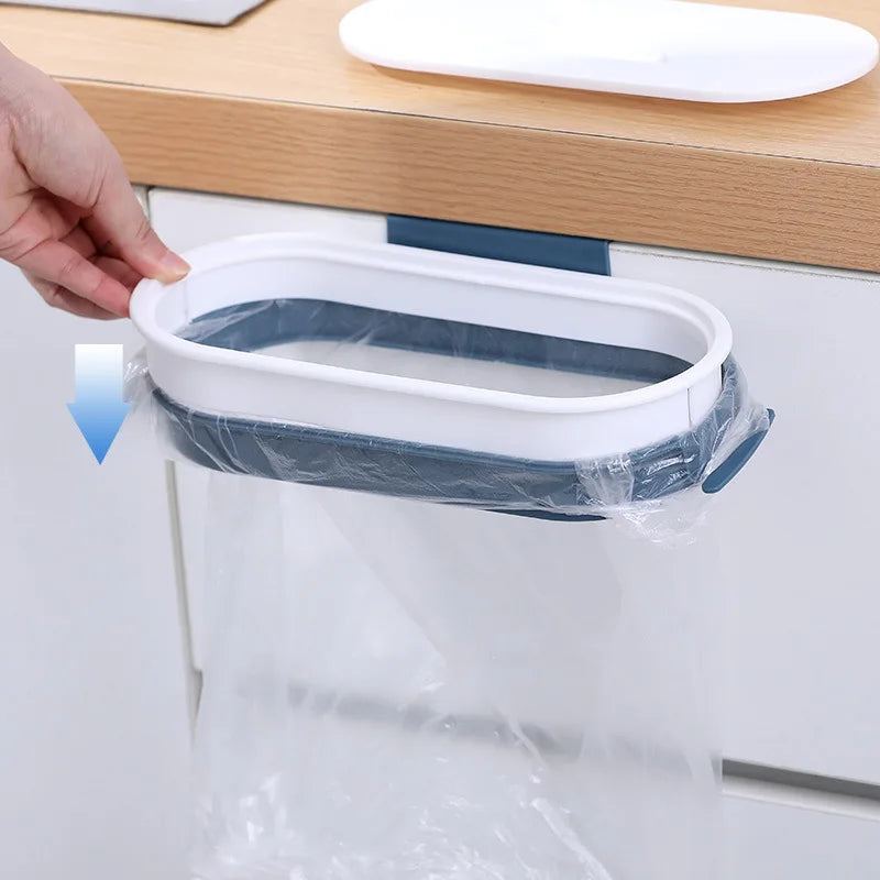 Portable Hanging Trash Bag Holder & Kitchen Organizer Rack – No Screws, Holds 10 lbs | Kitchen, Bathroom & Camping