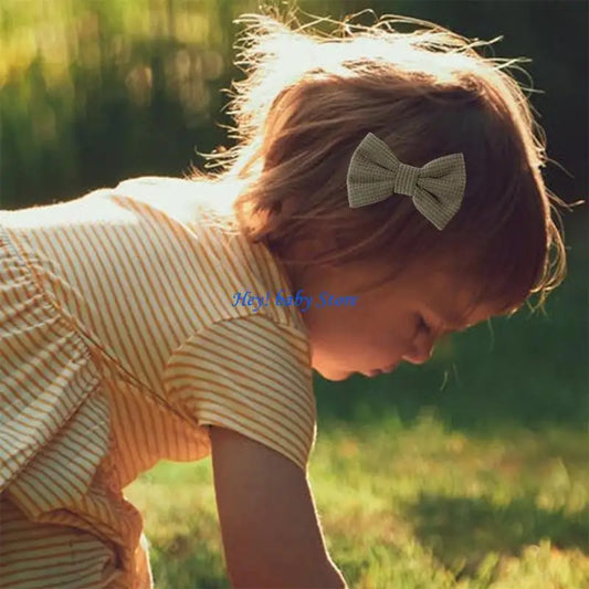 Girls Plaid Hair Clip Barrette | Cute Fabric Hairpin for Kids Kids Hair Barrette Peaceful Pleasures Health and Wellness