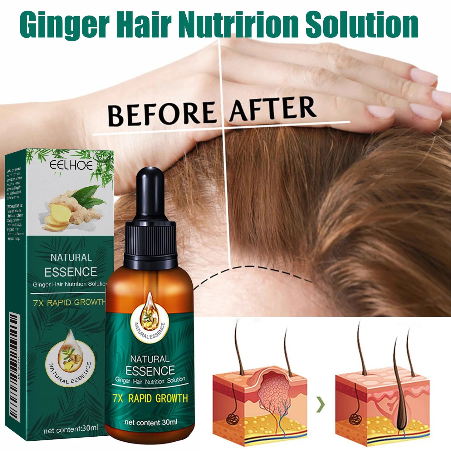 Old Ginger Hair Oil – Smooth, Shiny & Nourished Hair