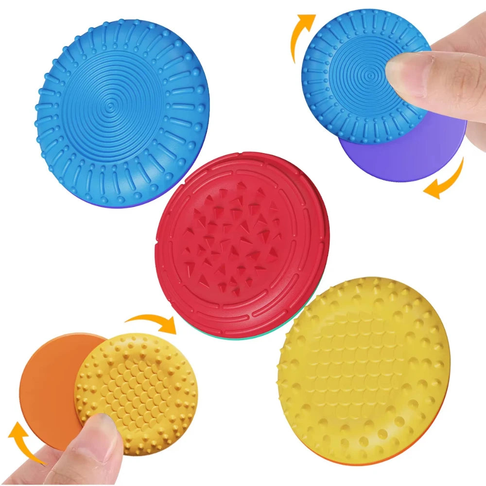 Magnetic Fidget Toys for Adults -Textured Sensory Toys for Autism Anxiety Relief Stress Fidget Silicone Sliders Peaceful Pleasures Health and Wellness