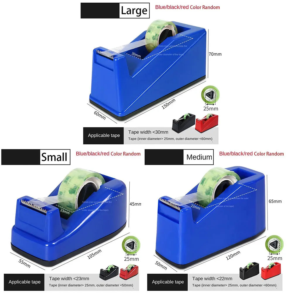 Desktop Tape Dispenser Non-Slip Base Plastic Stickys Tape Holder Clear Tape Cutter Handheld Portable Design Office Tape Cutter Peaceful Pleasures Health and Wellness