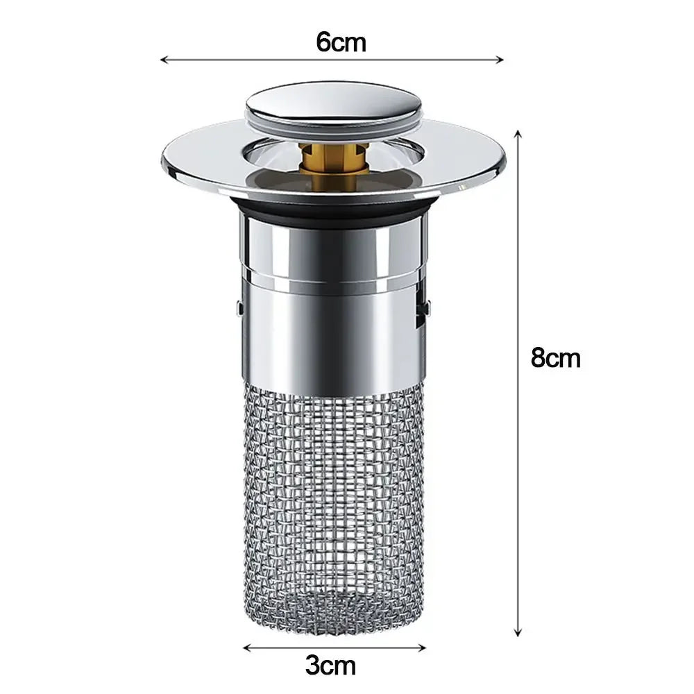 Press-Type Sink Drain Plug – Odor-Proof & Stainless Steel